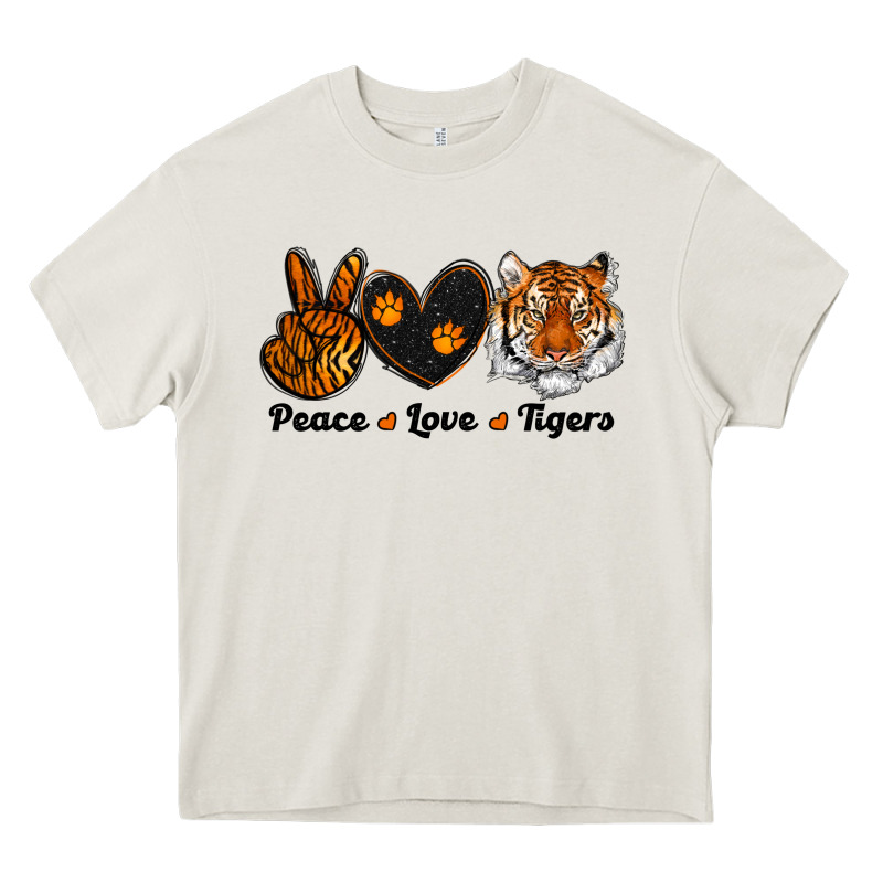 Peace Love Tigers Heavy Core Tee by RanaPortraitStore | Teevron