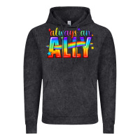 Vintage Black Always An Ally Pride LGBTQ Vintage Hoodie - BundleAndBundleShop
