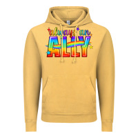 Vintage Mustard Always An Ally Pride LGBTQ Vintage Hoodie - BundleAndBundleShop
