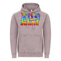 Vintage Zinc Always An Ally Pride LGBTQ Vintage Hoodie - BundleAndBundleShop