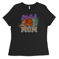 Black Basketball Mom Ladies Tee - HowdyJamesFarm
