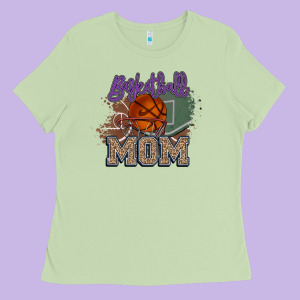 Basketball Mom Ladies Tee Designed By Howdyjamesfarm