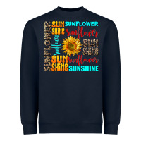 Navy sunflower sunshine Heavyweight Sweatshirt - AdoDesignShop