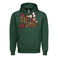 Sports Green oh sip its a girls trip Zipper Hoodie - AdoDesignShop