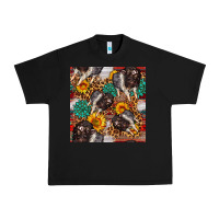 Black baby hampshire pig sunflowers seamless pattern Urban Heavy Tee - FaDigitalArtStudio