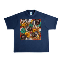 Navy baby hampshire pig sunflowers seamless pattern Urban Heavy Tee - FaDigitalArtStudio