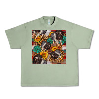 Oil Green baby hampshire pig sunflowers seamless pattern Urban Heavy Tee - FaDigitalArtStudio