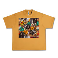 Peanut Butter baby hampshire pig sunflowers seamless pattern Urban Heavy Tee - FaDigitalArtStudio