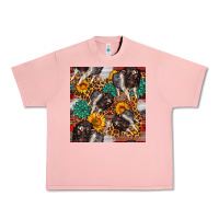 Salmon baby hampshire pig sunflowers seamless pattern Urban Heavy Tee - FaDigitalArtStudio