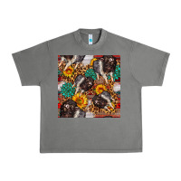 Tornado baby hampshire pig sunflowers seamless pattern Urban Heavy Tee - FaDigitalArtStudio