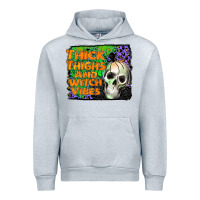 Heather Grey thick thighs and witch vibes Urban Hoodie - JahusDesignShop