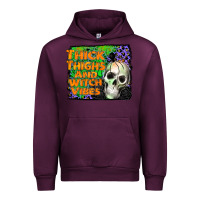 Mauve Wine thick thighs and witch vibes Urban Hoodie - JahusDesignShop