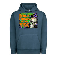 Pigment Midnight Navy thick thighs and witch vibes Urban Hoodie - JahusDesignShop