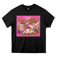 Black pigs Heavy Core Tee - TumblerDesignByShophia