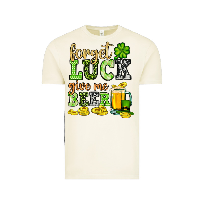 St. Patrick's Forget Luck Give Me Beer Vintage Tee by OliviaCreatesArt | Teevron
