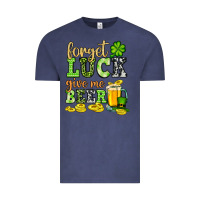 Vintage Denim St. Patrick's Forget luck give me beer Vintage Tee - OliviaCreatesArt