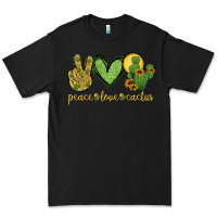 Black peace love cactus Premium Tee - Jasminsmagicworld
