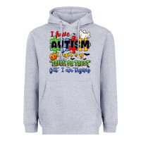 Heather Grey i have autism i can't say trick or treat Heavyweight Hoodie - JahusDesignShop