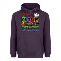Plum i have autism i can't say trick or treat Heavyweight Hoodie - JahusDesignShop