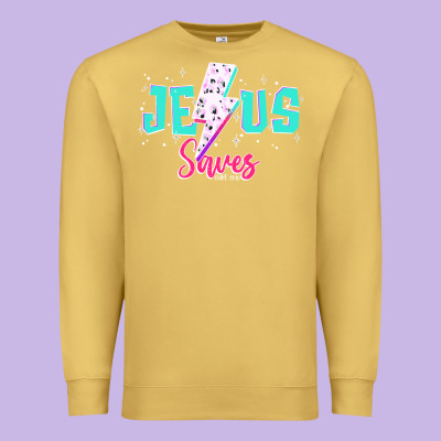 Jesus Saves Premium Sweatshirt Designed By Jahusdesignshop