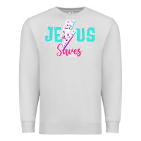 Dove Grey jesus saves Premium Sweatshirt - JahusDesignShop
