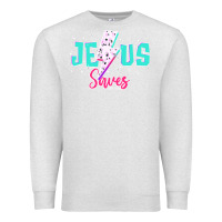 Oatmeal Heather jesus saves Premium Sweatshirt - JahusDesignShop