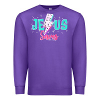 Purple jesus saves Premium Sweatshirt - JahusDesignShop