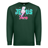Sports Green jesus saves Premium Sweatshirt - JahusDesignShop