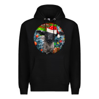 Black christmas suffolk baby sheep ornament Premium Hoodie - LillyAllenDesigns