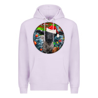 Lilac christmas suffolk baby sheep ornament Premium Hoodie - LillyAllenDesigns