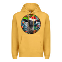 Mustard christmas suffolk baby sheep ornament Premium Hoodie - LillyAllenDesigns