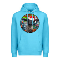 Ocean Blue christmas suffolk baby sheep ornament Premium Hoodie - LillyAllenDesigns