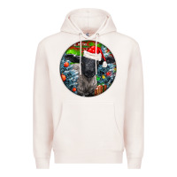 Pale Pink christmas suffolk baby sheep ornament Premium Hoodie - LillyAllenDesigns
