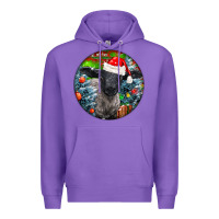 Purple christmas suffolk baby sheep ornament Premium Hoodie - LillyAllenDesigns