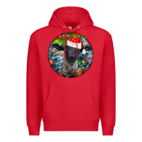 Red christmas suffolk baby sheep ornament Premium Hoodie - LillyAllenDesigns