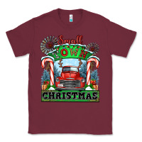 Burgundy small town christmas Classic Tee - CowGirlArtShop