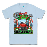 Dusty Blue small town christmas Classic Tee - CowGirlArtShop
