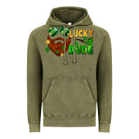 Vintage Olive lucky dude saint patrick's bearded man Vintage Hoodie - FaDigitalArtStudio