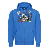 True Royal halloween cow and ghosts Zipper Hoodie - AdoDesignShop