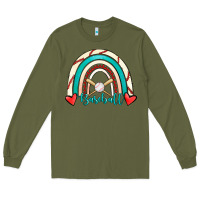 Army Green Baseball Rainbow Long Sleeve Tee - RanaPortraitStore