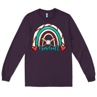 Plum Baseball Rainbow Long Sleeve Tee - RanaPortraitStore