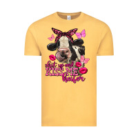 Vintage Mustard Valentine's Day shut up and kiss me Holstein Cow Vintage Tee - FaDigitalArtStudio