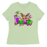 Matcha Mardi Gras coffee cups Ladies Tee - HowdyJamesFarm