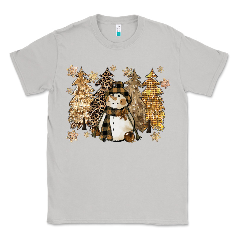 Snowman With Christmas Trees 11inches Classic Tee by CowGirlArtShop | Teevron