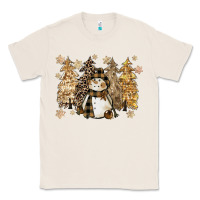 Natural snowman with christmas trees 11inches Classic Tee - CowGirlArtShop