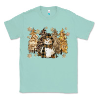 Seafoam snowman with christmas trees 11inches Classic Tee - CowGirlArtShop