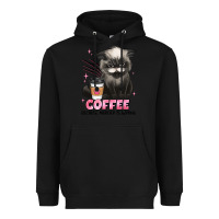 Black coffee because murder is wrong grumpy cat Heavyweight Hoodie - JahusDesignShop