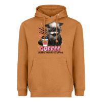 Meerkat coffee because murder is wrong grumpy cat Heavyweight Hoodie - JahusDesignShop