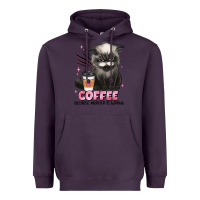 Plum coffee because murder is wrong grumpy cat Heavyweight Hoodie - JahusDesignShop