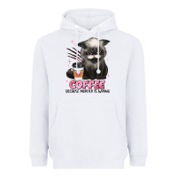 White coffee because murder is wrong grumpy cat Heavyweight Hoodie - JahusDesignShop